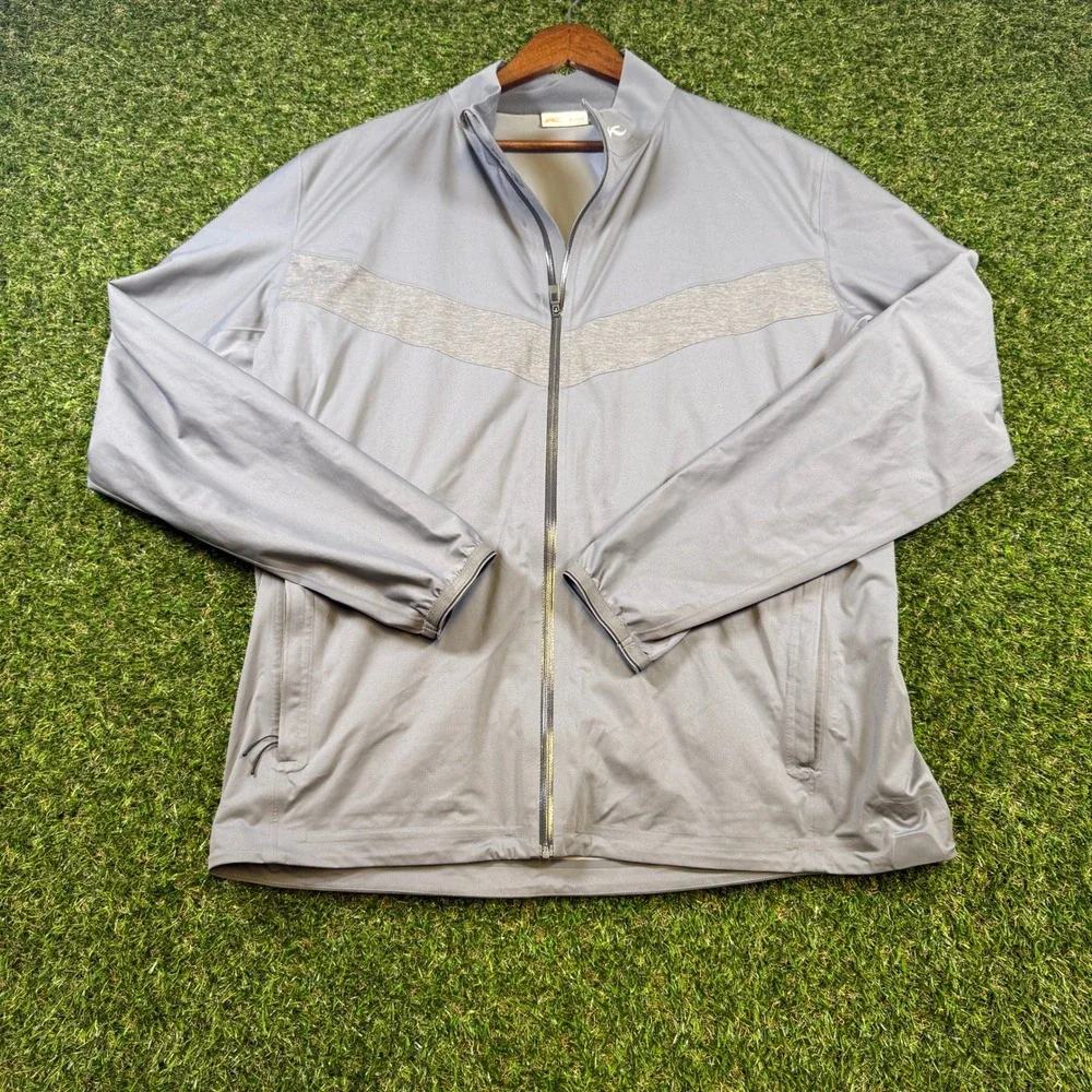 KJUS Mens Grey Full Zip Golf Jacket Regular Fit Size 2XL ECC Crest Activewear